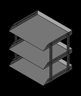 Ajustable étagère fichier supporter 3d modèle 3d print model - Mito3D