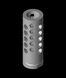 airsoft hexagon flash hider 3d print model - Mito3D