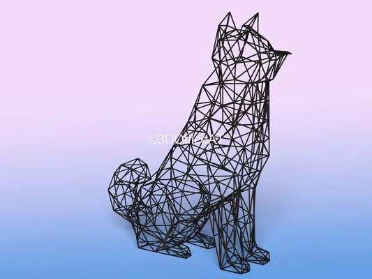 akita dog - 3d by 3dofficeat on thangs 3d print model - Mito3D