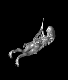 alien female bodystl jr criador 3d print model - Mito3D