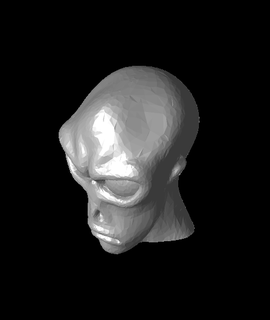 alien head pencil topper 3d print model - Mito3D