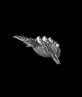 extraterrestre espacio ballena miniatura 3d print model - Mito3D