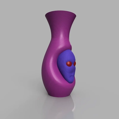 extraterrestre vase 3d by mels3d visage 3d print model - Mito3D