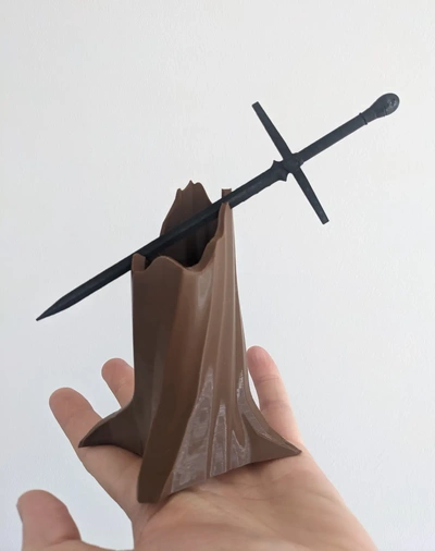 all black necrosword árvore toco ficar pé 3d by loja artesanato on 3d print model - Mito3D