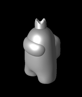 among us crown 3d model 3dpoppin thangs 3d print model - Mito3D