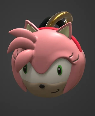 amy rose key chain - sonic fan art 3d by oddity on thangs 3d print model - Mito3D