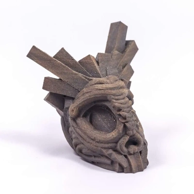 antik kafatası vr şekil vermek 3d by teşekkürler kalıntı heykel baş başlık iskelet idol demir pas paslanmış maske mini heykelcik sanat 3d print model - Mito3D