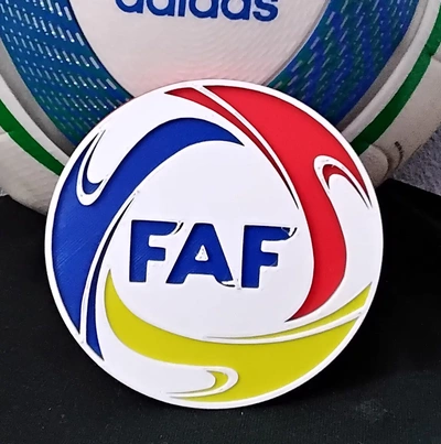 andorre football fédération coaster or plaque 3d by papawazzy créateur 3d print model - Mito3D