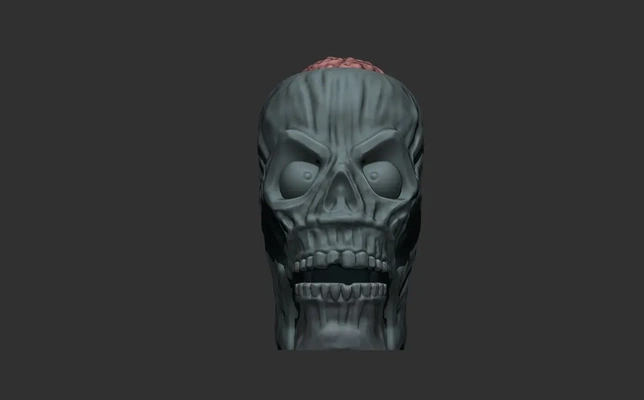 angry jack chattering skull - 3d by omsculpts on thangs 3d print model - Mito3D