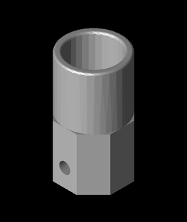 angular barbell 25mm dia support 3d print model - Mito3D