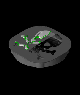 hormiga trampa alimentador veneno cráneo sym 3d modelo gracias 3d print model - Mito3D