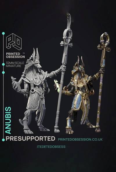 anubis dios of muerte corte presupuesto ilustrado estadisticas 32mm escala 3d by impresoobsesión on gracias 3d print model - Mito3D