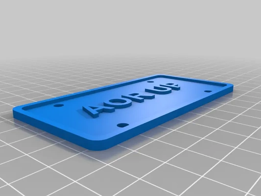 aor 2licence plate - 3d by electronic kingz on thangs 3d print model - Mito3D