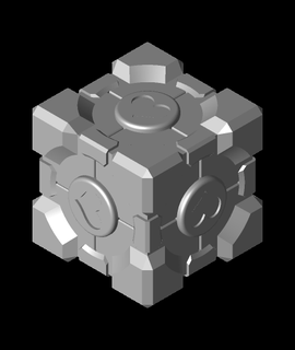 aperture science weighted companion cube 3d print model - Mito3D
