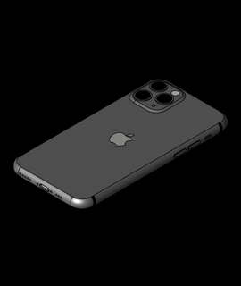 maçã Iphone 11 pró robinja 3d print model - Mito3D