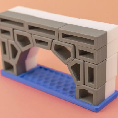 bogen baumeister puzzle blöcke 3d by on danke produkt architektur physik mathematik herausforderung block konstruktion spielzeug spiel spielzeuge spiele gebäude backstein ziegel stapel stapeln no unterstützt unterstützung frei 3d print model - Mito3D