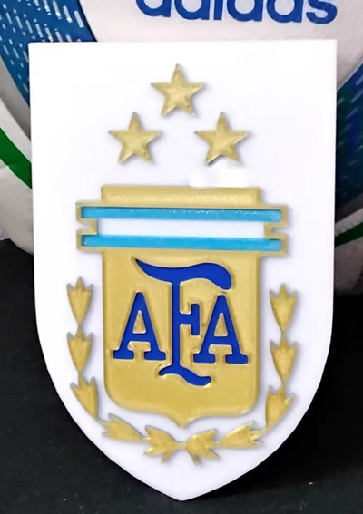 argentine nationale football équipe coaster or plaque 3d by papawazzy créateur 3d print model - Mito3D