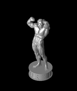 Arnold Schwarzenegger pedestal estátua 3d modelo 3d print model - Mito3D