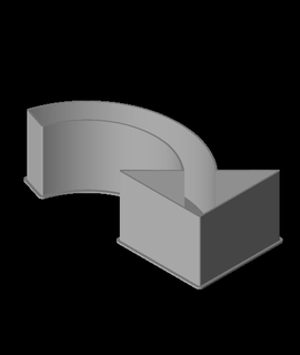 arrow turn nestable box v1 3d print model - Mito3D
