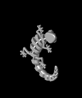 articulated lizard 52 curlstl 3d print model - Mito3D