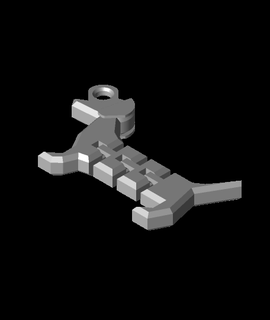 articulated sausage dog keychain - differ 3d print model - Mito3D