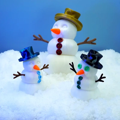 articulated snowman - 3d by mcgybeer on thangs 3d print model - Mito3D