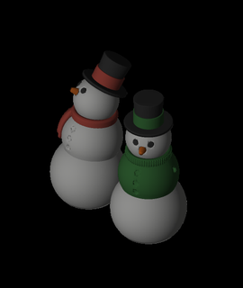 articulated snowman fidget 3d model 3dprinty thangs 3d print model - Mito3D