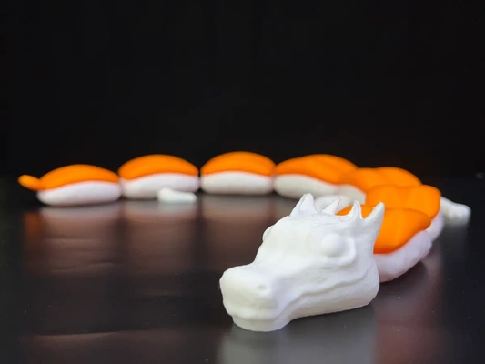 articulado sushi dragão 3d by impressão imprensa on periférico comida bebida cozinhando receitas 3d print model - Mito3D