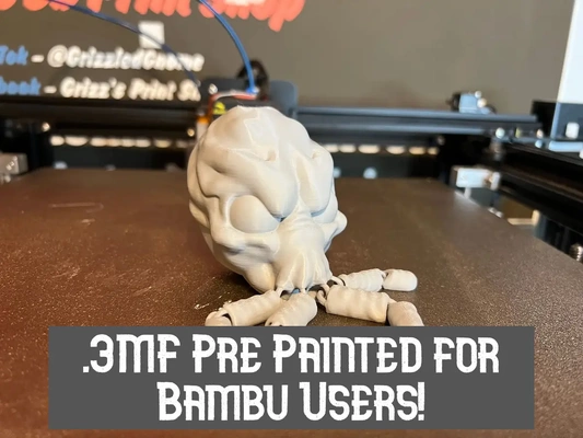 articulating baby mind flayer - 3mf bambu users print in place 3d by grizzledgnome on thangs 3d print model - Mito3D