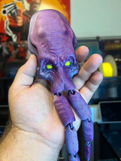 articulating mind flayer - 3d by grizzledgnome on thangs 3d print model - Mito3D