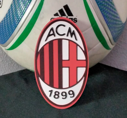 association calcio milan spa ac coaster or plaque 3d by papawazzy créateur 3d print model - Mito3D