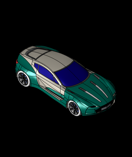 Aston martín 3d modelo lloviendo gracias 3d print model - Mito3D