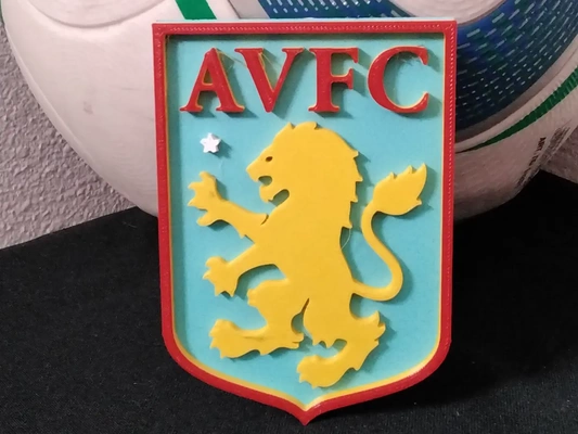 aston villa fc coaster or plaque - 3d by daddywazzy thecreator on thangs 3d print model - Mito3D