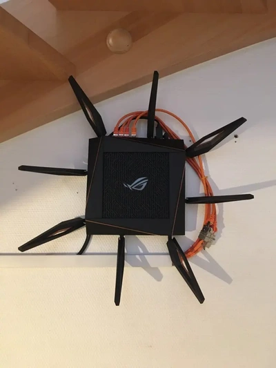 asus router wall mount gt-ax11000 rt-ac5300 gt-ac5300 template - 3d by investegate on thangs 3d print model - Mito3D