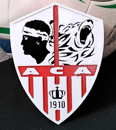 atletico club ajaccio sottobicchiere or placca 3d by daddywazzy creatore on grazie 3d print model - Mito3D