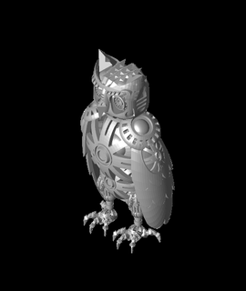 attempt mechanical owl sculpture 3d model thangs 3d print model - Mito3D