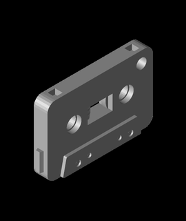 l'audio cassette ruban porte clés 3d modèle 3d print model - Mito3D