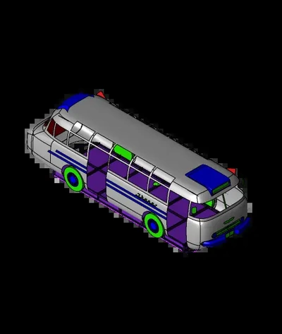autobus ikarusstl - 3d by iluminacje bb on thangs 3d print model - Mito3D