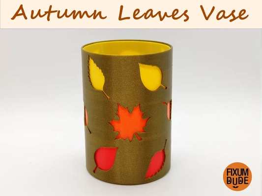 autumn leaves vase insert - 3d by fixumdude on thangs 3d print model - Mito3D