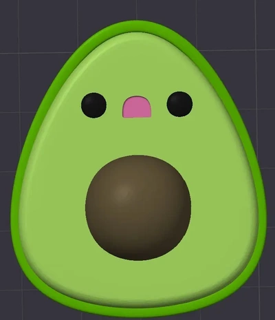 avocado colored - 3d by smileyprinter on thangs 3d print model - Mito3D