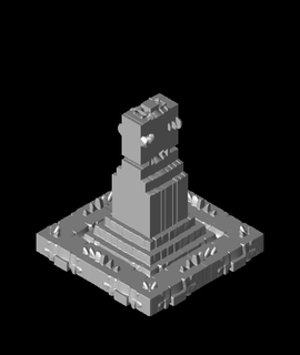 Aztek bükücü ziggurat 3d model selcouth kavramları teşekkürler 3d print model - Mito3D