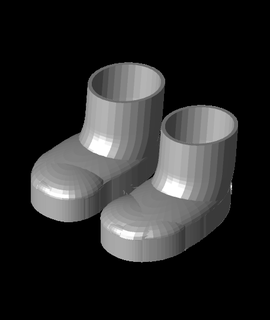 baby bootie display - thangs100k- 3 6 3d model thangs 3d print model - Mito3D