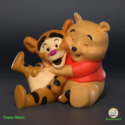 baby tigger poohstl - 3d by sparkyface5 on thangs 3d print model - Mito3D