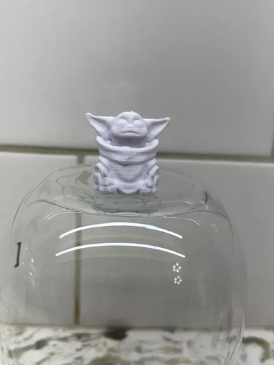 baby yoda valve stem capstl - 3d by buds on thangs 3d print model - Mito3D