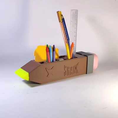 backtoschool pencil shack3d - 3d by print on thangs school tools 3d print model - Mito3D