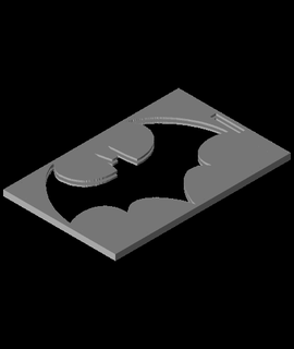 badge titulaire soutien batman logo jex7 dispositifs 3d print model - Mito3D