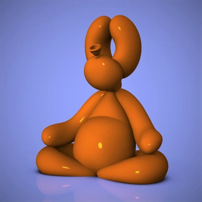 balloon buddha dog - 3d by chelscct chelseycreatesthings on thangs 3d print model - Mito3D