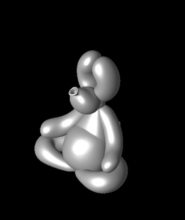 Ballon Buddha Hund Kunst Unterhaltung 3d print model - Mito3D