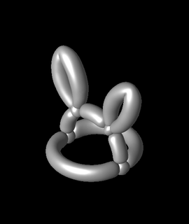 balloon bunny hat Arts & Entertainment 3d print model - Mito3D