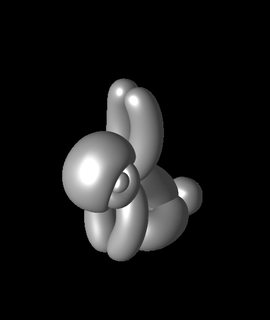 balloon bunny Arts & Entertainment 3d print model - Mito3D